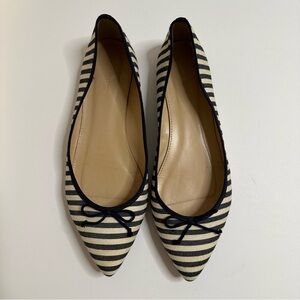 J. Crew Gemma Pointed Toe Flats, Blue Stripe, 8